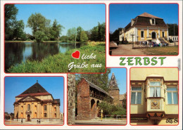 Zerbst Schloßpark, Stadthalle, Trinitatiskirche, Stadtmauer, Erker Am Markt 1997 - Autres & Non Classés
