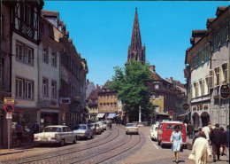 Freiburg Im Breisgau Oberlinden Mit Münster, Autos, VW Bulli, Mercedes Uvm. 1970 - Freiburg I. Br.