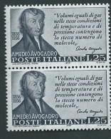 Italia 1956; Amedeo Avogadro, Anniversario Della Morte. Coppia Verticale. - 1946-60: Neufs