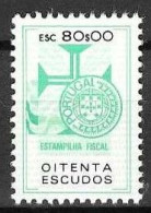 Revenue, Portugal - Estampilha Fiscal, Série De 1990 -|- 80$00 - MNH - Neufs
