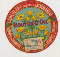 G G 583 -   ETIQUETTE DE FROMAGE   CAMEMBERT BOUTON D'OR  DOMAINE DE LA FOULONNERIE  LA CHAPELLE YVON   (CALVADOS ) - Cheese