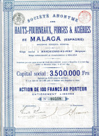 HAUTS-FOURNEAUX, FORGES & ACIÉRIES De MALAGA (Espagne) - Mines
