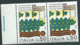 Italia, Italy, Italie, Italien 1973; Fiera Internazionale Dell'agricoltura A Verona. Coppia Con Bordo Sinistro. Nuovi. - Agriculture