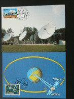 Carte Maximum Card (x2) Europa 1991 Satellite Luxembourg - Cartes Maximum