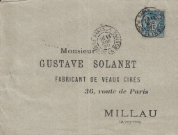 SAGE - PARIS 1 - PLACE DE LA BOURSE - ENVELOPPE DU 13 NOVEMBRE 1890. - 1876-1898 Sage (Type II)