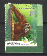 SINGAPOUR. N°1017 De 2001. Orang Outang. - Monkeys