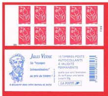 FRANCE - 2005 - CARNET N° 3744-C5a -NEUF** NON PLIE AVEC CARRE NOIR - Marianne De LAMOUCHE - TVP - Y&T - COTE : 63.00 € - Autres & Non Classés