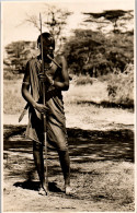 CP Carte Photo D'époque Photographie Vintage Afrique Guerrier Masaï - Africa