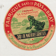 G G 589 -   ETIQUETTE DE FROMAGE   LA GRENOUILLE   FROMAGERIE DE LA CHAPELLE AUX POTS     (OISE ) - Cheese