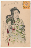 CPA - CHINE - Portrait De Femme - Affr. 5c Oblitéré Shanghai 1906 - Chine