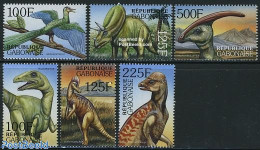 Gabon 2000 Preh. Animals 6v, Mint NH, Nature - Prehistoric Animals - Neufs