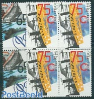 Netherlands 1990 VOC, Sail 2v Blocks Of 4 [+], Mint NH, Transport - Ships And Boats - Neufs