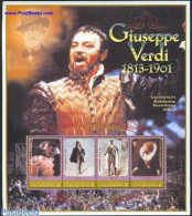 Saint Vincent 2001 Verdi 4v M/s, Mint NH, Performance Art - Music - Theatre - Musique