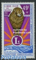 New Caledonia 1976 Lions Club 1v, Mint NH, Nature - Various - Cat Family - Lions Club - Neufs