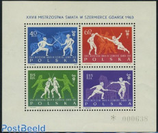 Poland 1963 Fencing Championship S/s, Mint NH, Sport - Fencing - Sport (other And Mixed) - Unused Stamps