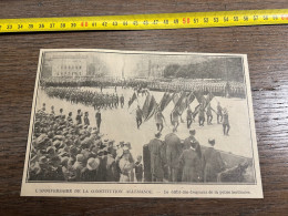 1930 GHI33 L'ANNIVERSAIRE DE LA CONSTITUTION ALLEMANDE. — Le Défilé Des Drapeaux De La Police Berlinoise Au Lugarsten - Collections