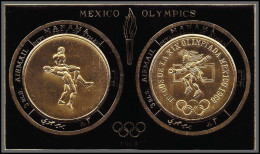 481 Manama Bloc 44 B Non Dentelé Imperf OR Gold Stamps Jeux Olympiques Olympic Games Mexico 68 Discount Weightlifting  - Summer 1968: Mexico City