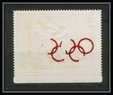 476 Sharjah Boxe Boxing Overprint (surchargé) Error No Color OR Gold Stamps Jeux Olympiques Olympic Games Mexico 68 - Sharjah
