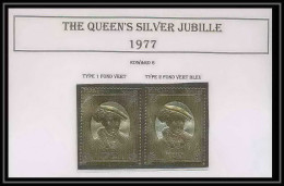 460 Staffa Scotland The Queen's Silver Jubilee 1977 OR Gold Stamps Monarchy United Kingdom Edward 6 Type 1&2 Neuf** Mnh - Familles Royales