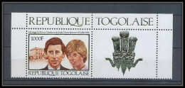 368 Togo Lady Diana Prince Charles British Royal Family OR Gold Stamps  - Familles Royales