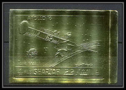 289 Sharjah N°1058 B Espace Space Apollo 16 OR Gold Stamps Non Dentelé Imperf Lollini 5550 Sha 14a - Asie