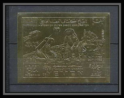 273 Yemen Royaume (kingdom) Non Dentelé Imperf OR Gold Stamps Espace Space Apollo 12 Lollini 4850 Yem 33a - Asie