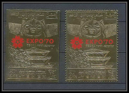 278a Yemen Royaume (kingdom) N°978 A/b + Non Dentelé Imperf OR Gold Stamps Exposition Philatélique 70 OSAKA Japan  - Yemen