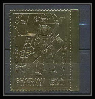 084 Sharjah Espace Space OR Gold Stamps Lollini 4500 Sha 29 Apollo 11 - Asie