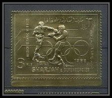 073 Sharjah N°525 OR Gold Stamps Jeux Olympiques Olympic Games Mexico 68 Boxe Boxing - Zomer 1968: Mexico-City