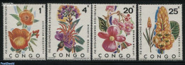 Congo (Kinshasa) 1971 Flowers 4v, Mint NH, Nature - Flowers & Plants - Autres & Non Classés