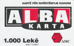PREPAID PHONE CARD ALBANIA  (CZ2516 - Albanie
