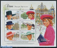 Grenada Grenadines 1997 Death Of Diana 6v M/s, Mint NH, History - Charles & Diana - Kings & Queens (Royalty) - Familles Royales