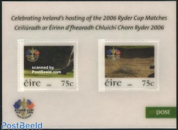 Ireland 2006 Ryder Cup 2v (3D Foil Sheet), Mint NH, Sport - Various - Golf - Sport (other And Mixed) - 3-D Stamps - Unused Stamps