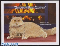 Ghana 2000 Lilac Persian Cat S/s, Mint NH, Nature - Cats - Autres & Non Classés