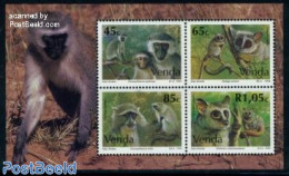 South Africa, Venda 1994 Monkeys S/s, Mint NH, Nature - Animals (others & Mixed) - Monkeys - Venda