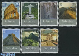 Gibraltar 2008 New Seven World Wonders 7v, Mint NH, Art - Sculpture - Sculpture