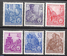 Germany, DDR 1955 Definitives 6v, Mint NH, Transport - Automobiles - Ships And Boats - Neufs