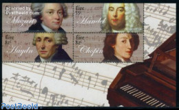 Ireland 2009 Composers S/s, Mint NH, Performance Art - Music - Staves - Unused Stamps