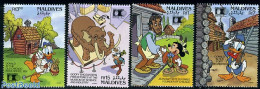 Maldives 1992 World Columbian Stamp Expo 4v, Mint NH, Nature - Prehistoric Animals - Art - Disney - Prehistorics