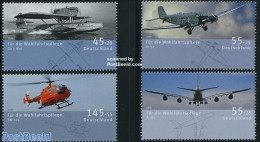 Germany, Federal Republic 2008 Welfare, Aviation 4v, Mint NH, Transport - Helicopters - Aircraft & Aviation - Unused Stamps