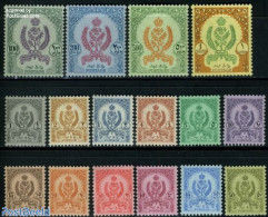 Libya Kingdom 1960 Definitives, Coloured Paper 16v, Mint NH, History - Coat Of Arms - Autres & Non Classés