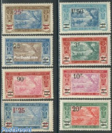 Ivory Coast 1924 Definitives Overprinted 8v, Mint NH, Transport - Ships And Boats - Ongebruikt