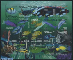 Saint Vincent 2000 Marine Life 20v M/s, Mint NH, Nature - Fish - Fishes