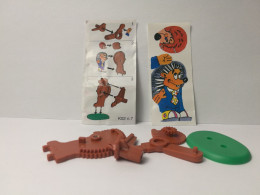 Kinder :  K02 N07  Verschiedene Tiere 2001 - Igelspiel  + Aufkleberfolie + BPZ - Steckfiguren