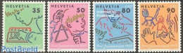 Switzerland 1988 Pro Juventute 4v, Mint NH, Nature - Science - Cats - Education - Neufs
