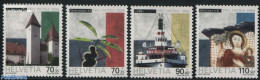 Switzerland 1999 Pro Patria 4v, Mint NH, Transport - Ships And Boats - Art - Castles & Fortifications - Neufs