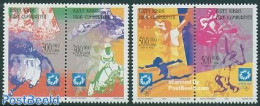 Turkish Cyprus 2004 Olympic Games 2x2v [:], Mint NH, Nature - Sport - Horses - Kayaks & Rowing - Olympic Games - Saili.. - Aviron