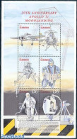 Gambia 1999 30 Years Moonlanding 6v M/s, Mint NH, Transport - Aircraft & Aviation - Space Exploration - Avions