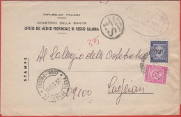 ITALIA - Storia Postale Repubblica - 1968 - 20 + 5 Segnatasse - Stampe Con Tassa A Carico Del Destinatario - Ufficio Del - 1961-70: Marcophilie