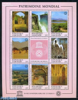 Gabon 1997 50 Years UNESCO 8v M/s, Mint NH, History - Nature - Religion - Unesco - World Heritage - Water, Dams & Fall.. - Neufs